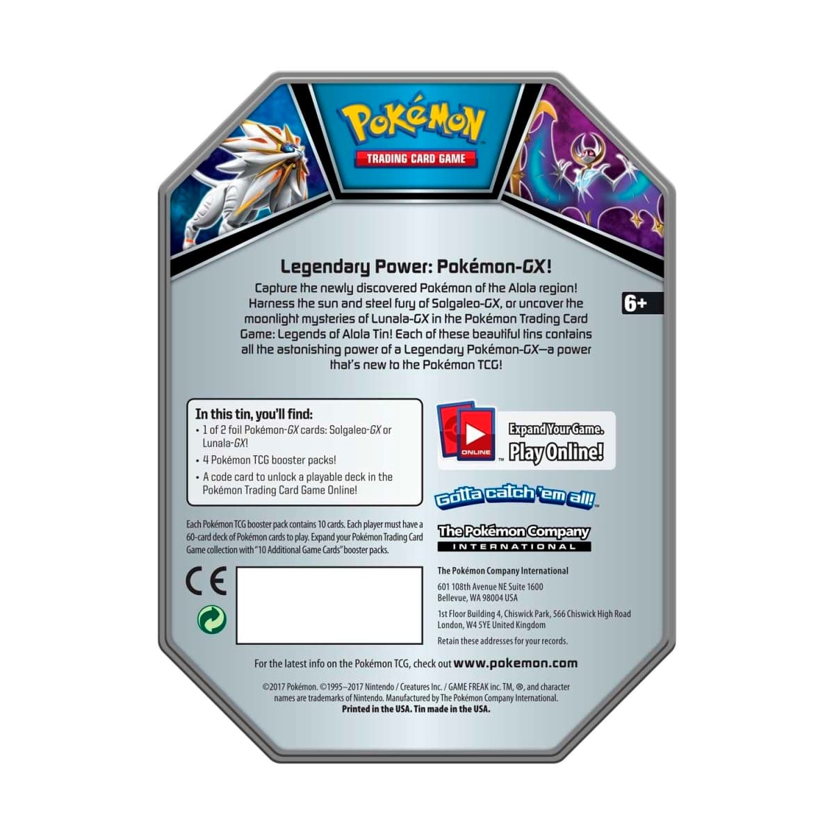 Pokémon TCG: Legends of Alola Tin (Solgaleo-GX) 3